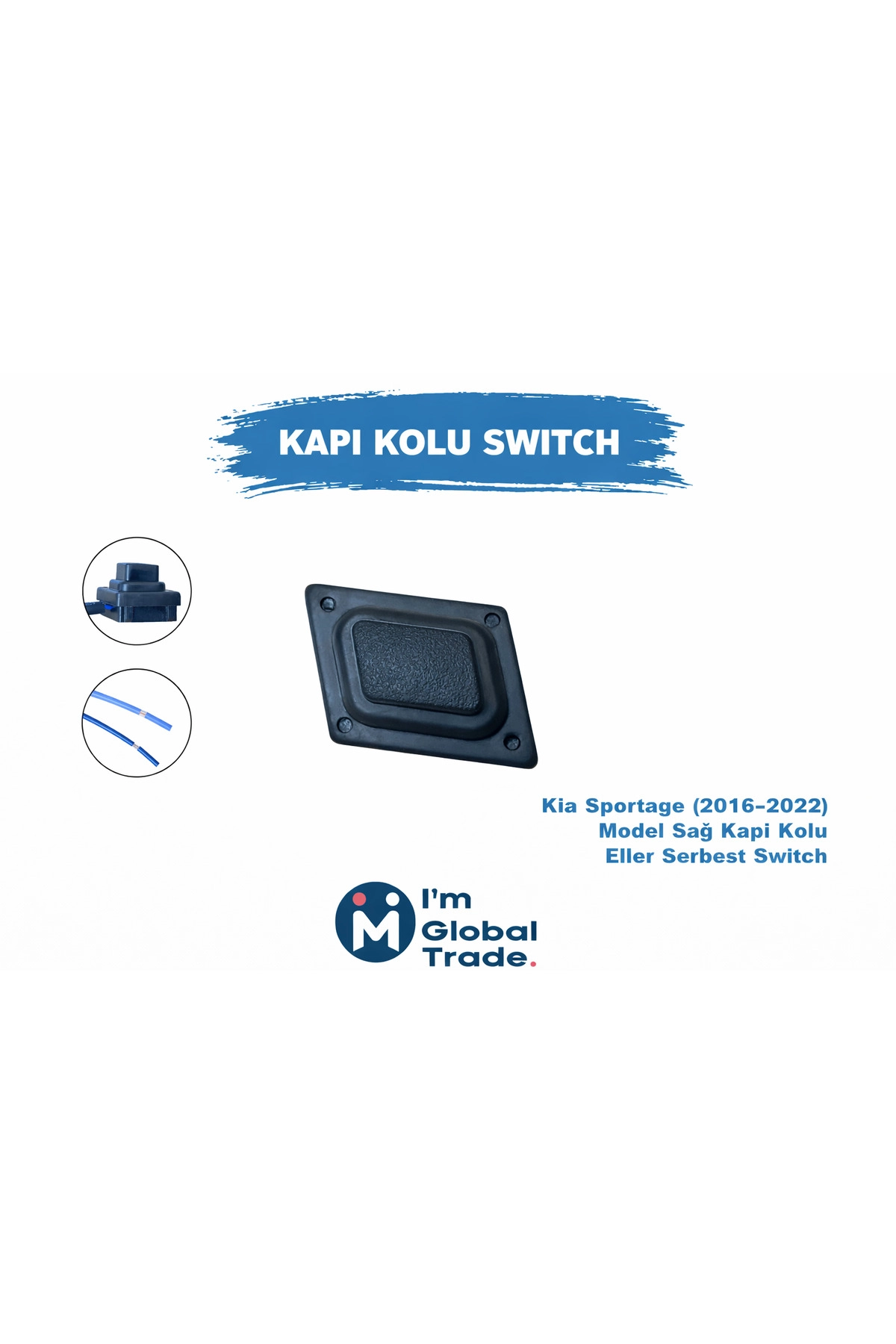 Kia Sportage 2016-2022 Sol Kapı Kolu Butonu Switch 82651-D9710