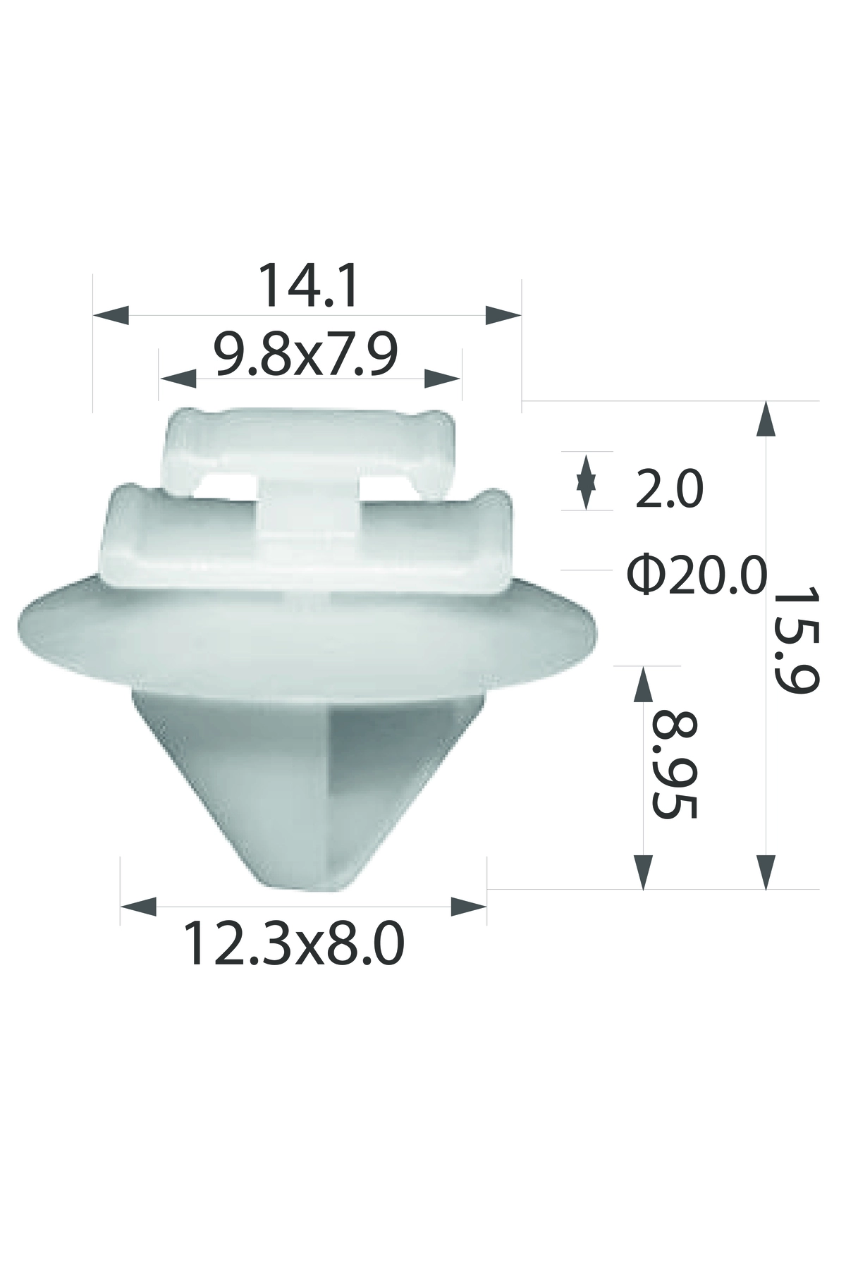 Oto Klips Davlumbaz Klipsi OEM Nissan 01553-09321, 01553-10501 Mitsubishi Mr328954 10lu Paket